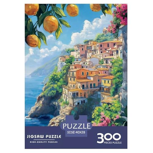 Portofino Holzpuzzless 300 Teile Erwachsene Wohnkultur Educational Game Family Challenging Games Geburtstagsgeschenk Stress Relief Toy 300pcs (40x28cm) von SHUNXIFQ