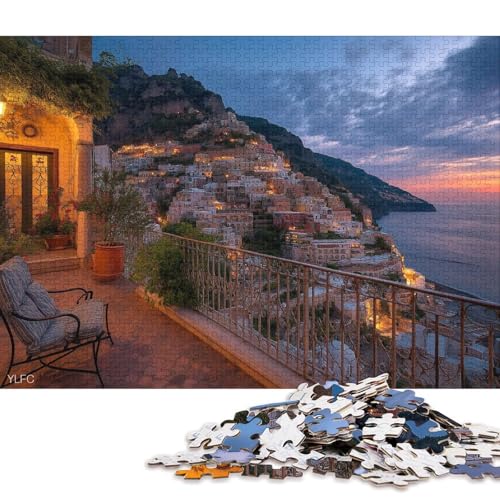 Positano, Italien Erwachsene Holzpuzzless 500 Teile Home Decor Educational Game Geburtstagsgeschenk Family Challenging Games Entspannung Und Intelligenz 500pcs (52x38cm) von SHUNXIFQ