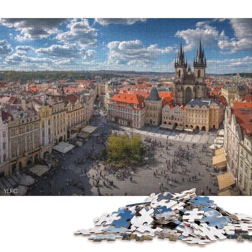Prager Altstädter Ring Holzpuzzles 1000 Teile Erwachsene Moderne Wohnkultur Family Challenging Games Lernspiel Geburtstagsgeschenk Entspannung Und Intelligenz 1000pcs (75x50cm) von SHUNXIFQ