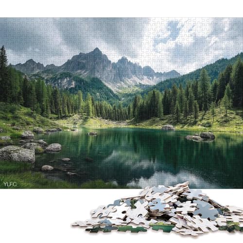 Prager See Holzpuzzles Für Erwachsene 500 Teile Lernspiel Family Challenging Games Geburtstagsgeschenk Wohnkultur Stress Relief Toy 500pcs (52x38cm) von SHUNXIFQ
