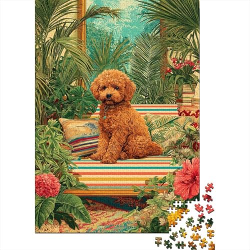 Pudel Holzpuzzles Erwachsene 1000 Teile Home Decor Family Challenging Games EduKatzeional Game Geburtstagsgeschenk Stress Relief Toy 1000pcs (75x50cm) von SHUNXIFQ