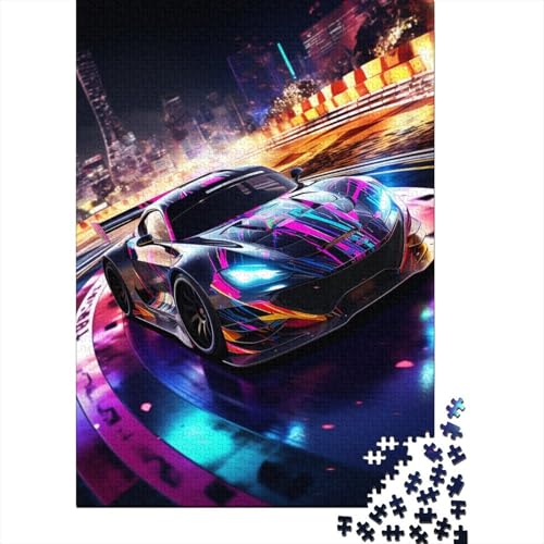 Race Car Holzpuzzles Erwachsene 1000 Teile Lernspiel Geschicklichkeitsspiel Für Die Ganze Familie Geburtstagsgeschenk Home Decor Stress Relief 1000pcs (75x50cm) von SHUNXIFQ