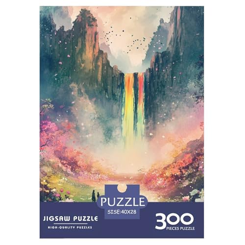 Rainbow Holzpuzzles 300 Teile Erwachsene Geburtstagsgeschenk Wohnkultur Educational Game Family Challenging Games Stress Relief Toy 300pcs (40x28cm) von SHUNXIFQ