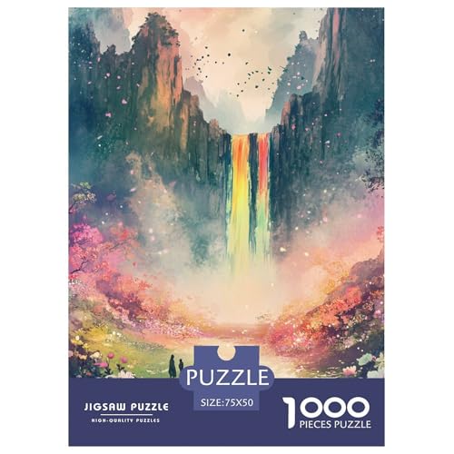 Rainbow Holzpuzzles Für Erwachsene 1000 Teile Geburtstagsgeschenk Family Challenging Games Lernspiel Wohnkultur Stress Relief 1000pcs (75x50cm) von SHUNXIFQ