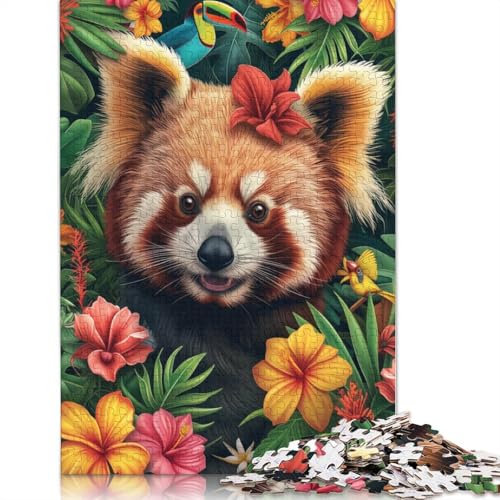 Red Panda Holzpuzzles 300 Teile Für Erwachsene Moderne Wohnkultur Family Challenging Games Geburtstagsgeschenk Educational Game Stress Relief Toy 300pcs (40x28cm) von SHUNXIFQ