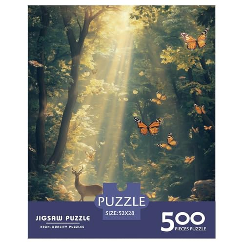 Rehkitz Holzpuzzles 500 Teile Für Erwachsene Moderne Wohnkultur Family Challenging Games Geburtstagsgeschenk Educational Game Stress Relief Toy 500pcs (52x38cm) von SHUNXIFQ