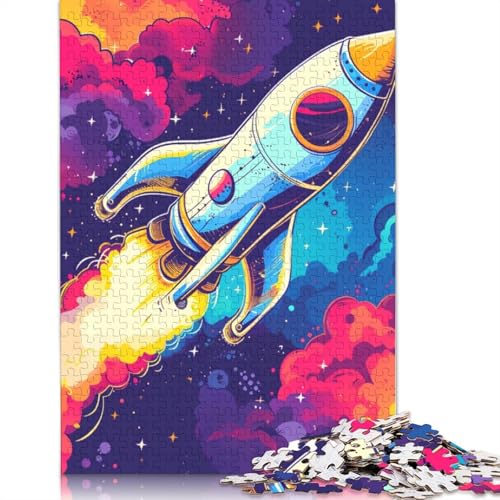 Rocket Holzpuzzles 500 Teile Für Erwachsene Family Challenging Games Geburtstagsgeschenk Lernspiel Moderne Wohnkultur Stress Relief 500pcs (52x38cm) von SHUNXIFQ