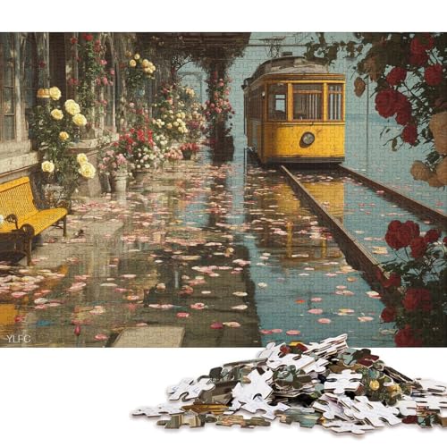 Rose Station Holzpuzzles Erwachsene 1000 Teile GeburtHirschsgeschenk Educational Game Wohnkultur Family Challenging Games Stress Relief 1000pcs (75x50cm) von SHUNXIFQ