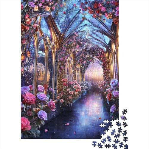 Rosengarten Holzpuzzles Für Erwachsene 1000 Teile Family Challenging Games Geburtstagsgeschenk Lernspiel Wohnkultur Stress Relief 1000pcs (75x50cm) von SHUNXIFQ