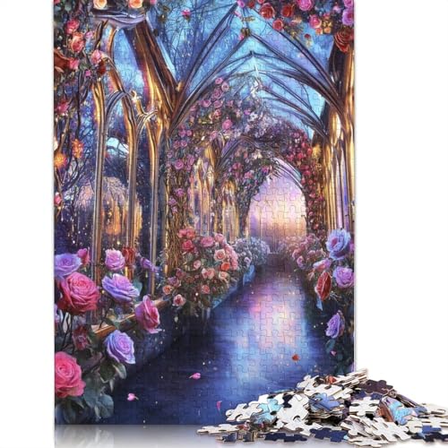 Rosengarten Holzpuzzles Für Erwachsene 300 Teile Geburtstagsgeschenk Family Challenging Games Home Decor EduKatzeional Game Stress Relief Toy 300pcs (40x28cm) von SHUNXIFQ