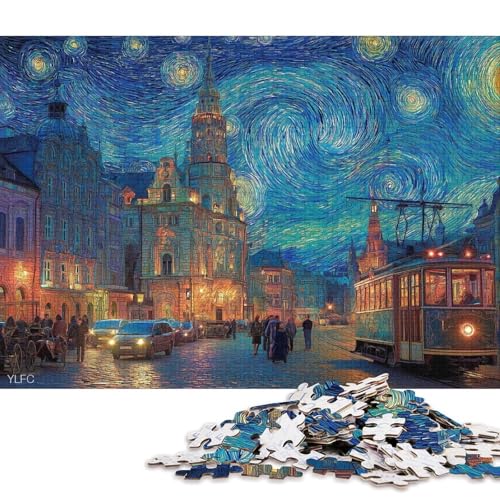 Ruda Slonska Erwachsene 300 Teile Holzpuzzless Family Challenging Games Geburtstagsgeschenk Moderne Wohnkultur Lernspiel Stress Relief Toy 300pcs (40x28cm) von SHUNXIFQ