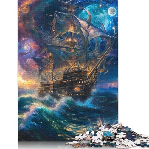 Sailing Ship Holzpuzzles Erwachsene 300 Teile Family Challenging Games Geburtstagsgeschenk Home Decor Educational Game Entspannung Und Intelligenz 300pcs (40x28cm) von SHUNXIFQ