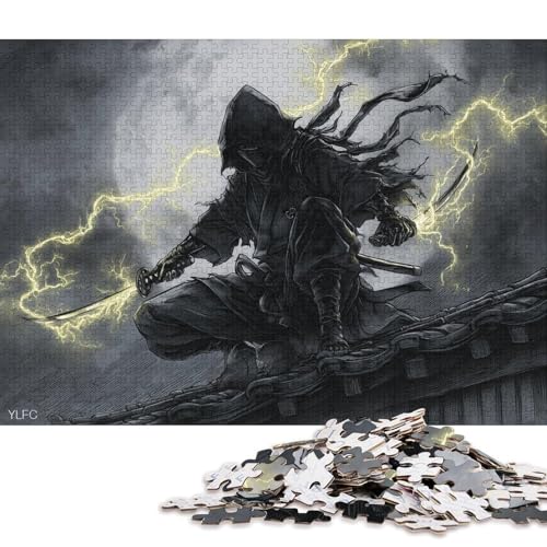 Samurai Holzpuzzles 500 Teile Erwachsene Wohnkultur Geburtstagsgeschenk Geschicklichkeitsspiel Für Die Ganze Familie Lernspiel Stress Relief 500pcs (52x38cm) von SHUNXIFQ