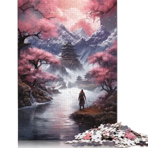 Samurai Holzpuzzles 500 Teile Erwachsene Wohnkultur Geschicklichkeitsspiel Für Die Ganze Familie Lernspiel Geburtstagsgeschenk Stress Relief 500pcs (52x38cm) von SHUNXIFQ