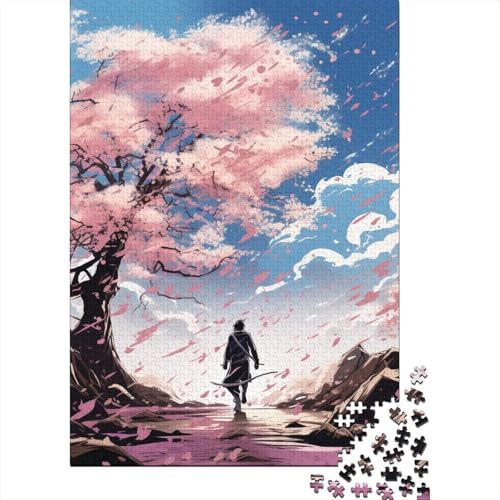 Samurai Holzpuzzles Für Erwachsene 1000 Teile Geburtstagsgeschenk Family Challenging Games Lernspiel Wohnkultur Stress Relief 1000pcs (75x50cm) von SHUNXIFQ