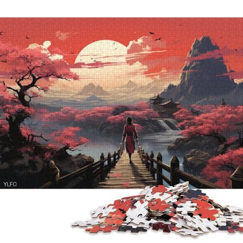 Samurai Holzpuzzles Für Erwachsene 1000 Teile Geburtstagsgeschenk Family Challenging Games Lernspiel Wohnkultur Stress Relief 1000pcs (75x50cm) von SHUNXIFQ
