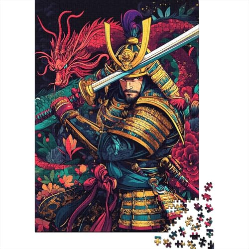 Samurai Holzpuzzles Für Erwachsene 1000 Teile Geburtstagsgeschenk Wohnkultur Lernspiel Family Challenging Games Entspannung Und Intelligenz 1000pcs (75x50cm) von SHUNXIFQ