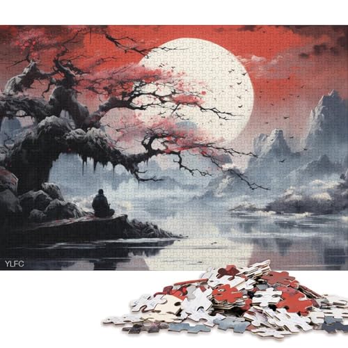 Samurai Holzpuzzless Für Erwachsene 500 Teile Family Challenging Games Wohnkultur Geburtstagsgeschenk Lernspiel Stress Relief Toy 500pcs (52x38cm) von SHUNXIFQ