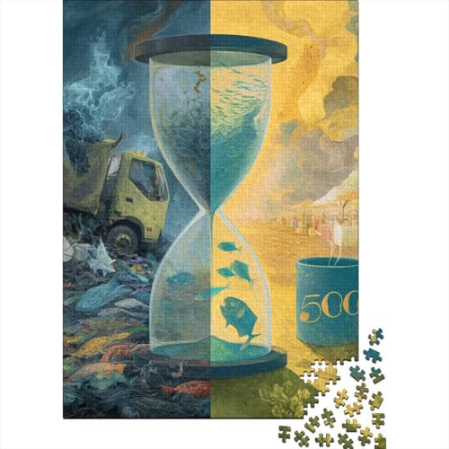 Sanduhr Holzpuzzles Für Erwachsene 1000 Teile Family Challenging Games Geburtstagsgeschenk Lernspiel Wohnkultur Stress Relief 1000pcs (75x50cm) von SHUNXIFQ