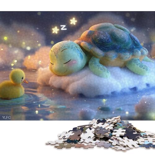 Schildkröte Holzpuzzles Für Erwachsene 300 Teile GeburtHirschsgeschenk Wohnkultur Lernspiel Family Challenging Games Entspannung Und Intelligenz 300pcs (40x28cm) von SHUNXIFQ