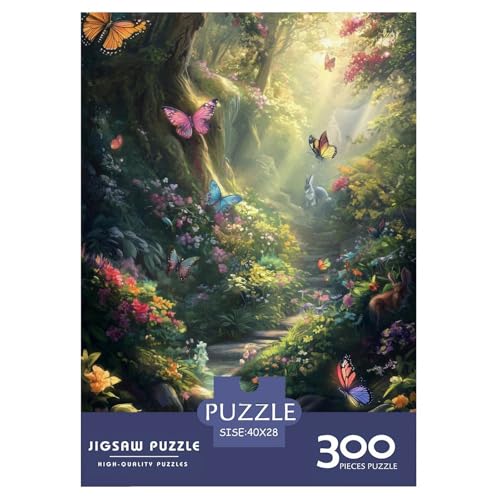 Schmetterling Holzpuzzless 300 Teile Erwachsene Wohnkultur Educational Game Family Challenging Games Geburtstagsgeschenk Stress Relief Toy 300pcs (40x28cm) von SHUNXIFQ