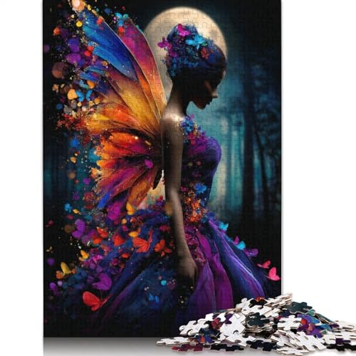 Schmetterlingsprinzessin Holzpuzzles 500 Teile Erwachsene Moderne Wohnkultur Family Challenging Games Lernspiel Geburtstagsgeschenk Entspannung Und Intelligenz 500pcs (52x38cm) von SHUNXIFQ