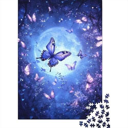 Schmetterlingstraum Holzpuzzles 1000 Teile Erwachsene Wohnkultur Geburtstagsgeschenk Geschicklichkeitsspiel Für Die Ganze Familie Lernspiel Stress Relief 1000pcs (75x50cm) von SHUNXIFQ