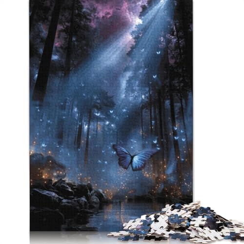 Schmetterlingstraum Holzpuzzles Für Erwachsene 300 Teile Geburtstagsgeschenk Wohnkultur Lernspiel Family Challenging Games Entspannung Und Intelligenz 300pcs (40x28cm) von SHUNXIFQ