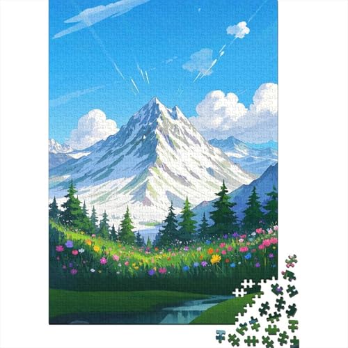 Schneeberg Holzpuzzles 1000 Teile Erwachsene Wohnkultur Family Challenging Games Educational Game Geburtstagsgeschenk Entspannung Und Intelligenz 1000pcs (75x50cm) von SHUNXIFQ