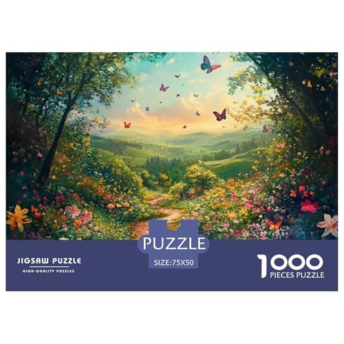 Schöner Garten Holzpuzzles 1000 Teile Für Erwachsene Family Challenging Games Lernspiel Moderne Wohnkultur Geburtstagsgeschenk Stress Relief Toy 1000pcs (75x50cm) von SHUNXIFQ