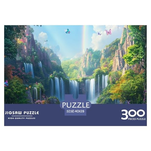 Schöner Garten Holzpuzzles 300 Teile Erwachsene Lernspiel Family Challenging Games Geburtstagsgeschenk Home Decor Stress Relief Toy 300pcs (40x28cm) von SHUNXIFQ