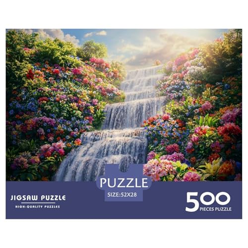 Schöner Garten Holzpuzzles 500 Teile Erwachsene Family Challenging Games Moderne Wohnkultur Educational Game Geburtstagsgeschenk Stress Relief 500pcs (52x38cm) von SHUNXIFQ