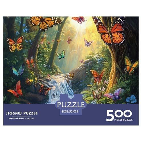 Schöner Garten Holzpuzzles 500 Teile Erwachsene Geschicklichkeitsspiel Für Die Ganze Familie Home Decor Geburtstagsgeschenk Lernspiel Stress Relief 500pcs (52x38cm) von SHUNXIFQ