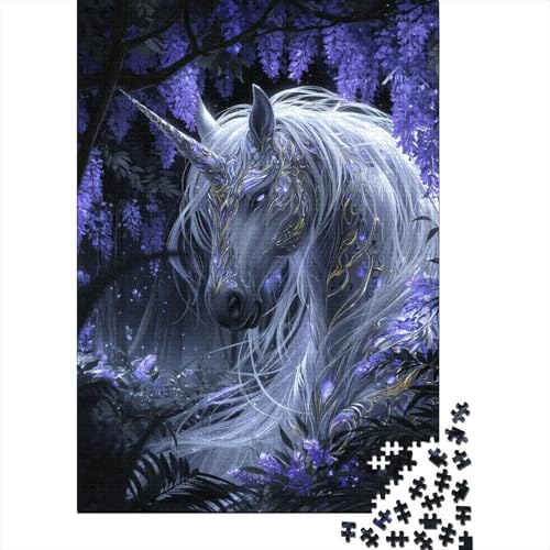 Schönes Einhorn Holzpuzzles Für Erwachsene 1000 Teile Geburtstagsgeschenk Wohnkultur Lernspiel Family Challenging Games Entspannung Und Intelligenz 1000pcs (75x50cm) von SHUNXIFQ