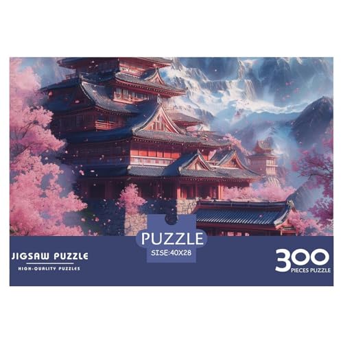 Schönes Schloss Holzpuzzles 300 Teile Erwachsene Home Decor Geburtstagsgeschenk Family Challenging Games Educational Game Stress Relief 300pcs (40x28cm) von SHUNXIFQ