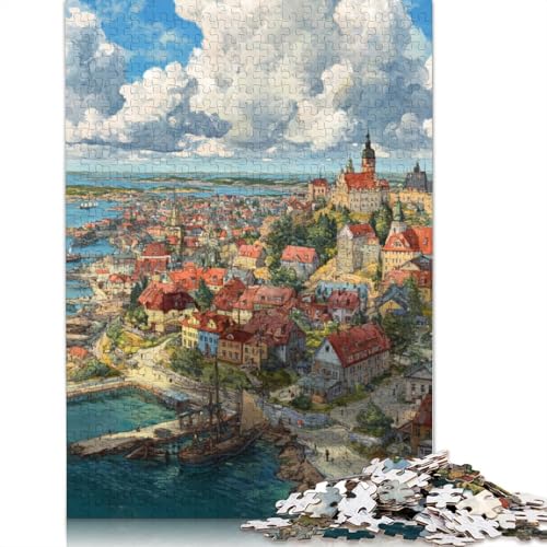 Schweden Holzpuzzles 500 Teile Für Erwachsene Moderne Wohnkultur Family Challenging Games Geburtstagsgeschenk Educational Game Stress Relief Toy 500pcs (52x38cm) von SHUNXIFQ