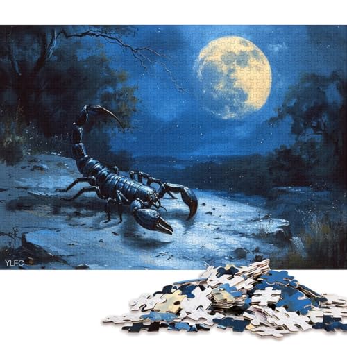Scorpion Holzpuzzles 300 Teile Erwachsene Wohnkultur Family Challenging Games Educational Game Geburtstagsgeschenk Entspannung Und Intelligenz 300pcs (40x28cm) von SHUNXIFQ