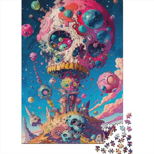 Skeleton Balloon Holzpuzzles 1000 Teile Erwachsene Wohnkultur Geburtstagsgeschenk Geschicklichkeitsspiel Für Die Ganze Familie Lernspiel Stress Relief 1000pcs (75x50cm) von SHUNXIFQ