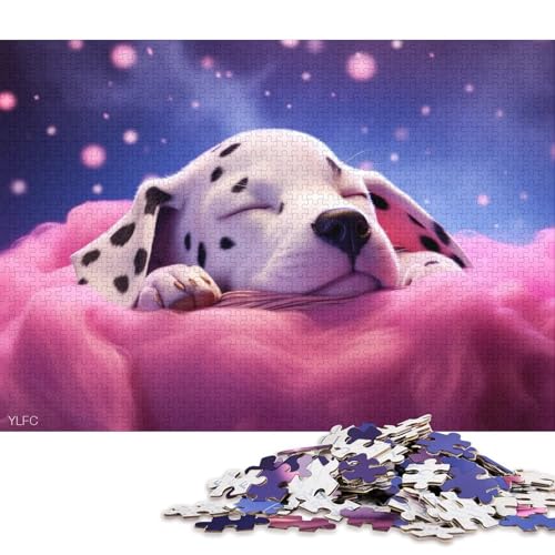 Sleeping Dalmatian Holzpuzzles 300 Teile Erwachsene Home Decor Family Challenging Games Geburtstagsgeschenk Lernspiel Entspannung Und Intelligenz 300pcs (40x28cm) von SHUNXIFQ