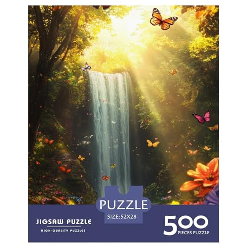 Sonnenaufgang Holzpuzzles Für Erwachsene 500 Teile Geburtstagsgeschenk Family Challenging Games Home Decor Educational Game Stress Relief 500pcs (52x38cm) von SHUNXIFQ