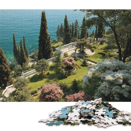 Sonnengarten auf der Krim Holzpuzzles 500 Teile Erwachsene Geschicklichkeitsspiel Für Die Ganze Familie Home Decor Geburtstagsgeschenk Lernspiel Stress Relief 500pcs (52x38cm) von SHUNXIFQ
