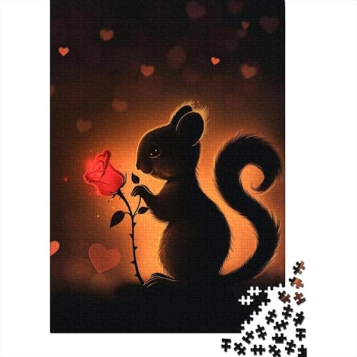 Squirrel Holzpuzzles Erwachsene 1000 Teile Moderne Wohnkultur Geburtstagsgeschenk Educational Game Family Challenging Games Stress Relief 1000pcs (75x50cm) von SHUNXIFQ