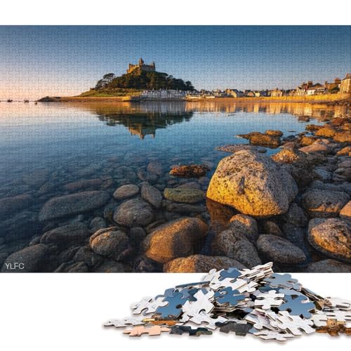 St. Michael's Mount Holzpuzzless 1000 Teile Erwachsene Geburtstagsgeschenk Family Challenging Games Moderne Wohnkultur Educational Game Stress Relief Toy 1000pcs (75x50cm) von SHUNXIFQ