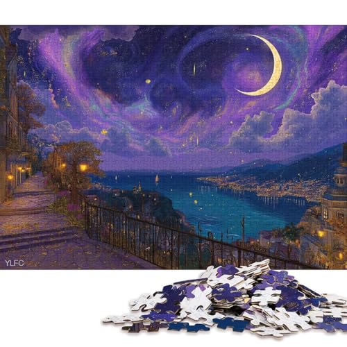 Sternenbucht Holzpuzzles Für Erwachsene 1000 Teile Family Challenging Games Geburtstagsgeschenk Lernspiel Wohnkultur Stress Relief 1000pcs (75x50cm) von SHUNXIFQ