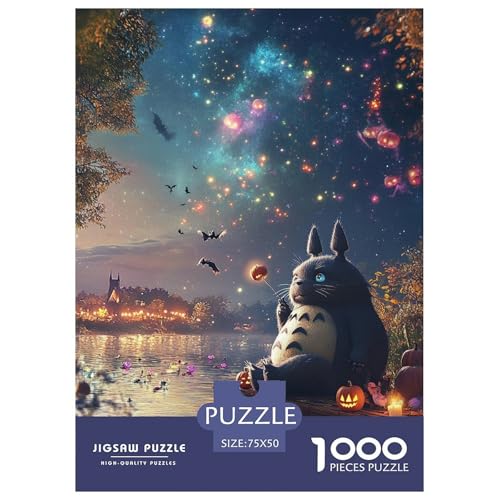 Sternenkatze Holzpuzzles Erwachsene 1000 Teile Home Decor Family Challenging Games Educational Game Geburtstagsgeschenk Stress Relief Toy 1000pcs (75x50cm) von SHUNXIFQ
