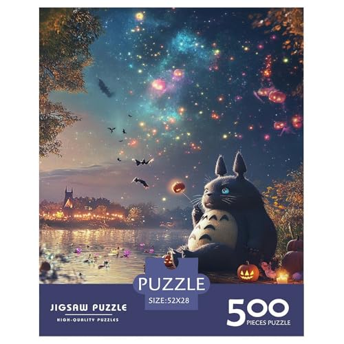 Sternenkatze Holzpuzzles Für Erwachsene 500 Teile Educational Game Family Challenging Games Home Decor Geburtstagsgeschenk Stress Relief 500pcs (52x38cm) von SHUNXIFQ