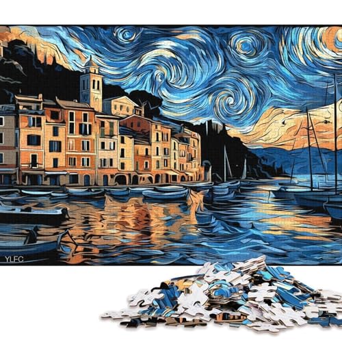 Sternennacht (Van Gogh) Erwachsene Holzpuzzless 500 Teile Home Decor Educational Game Geburtstagsgeschenk Family Challenging Games Entspannung Und Intelligenz 500pcs (52x38cm) von SHUNXIFQ