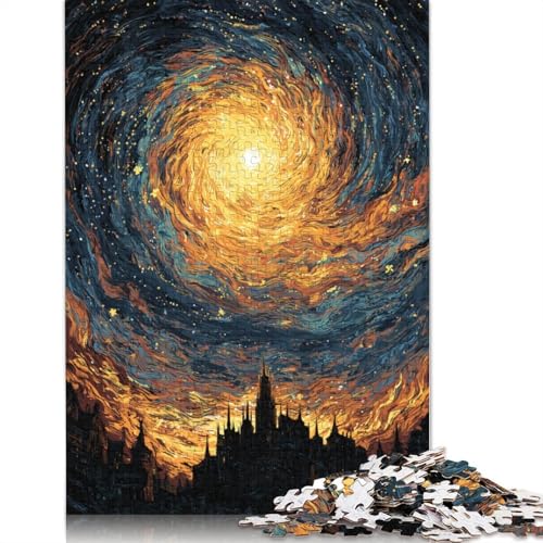 Sternennacht (Van Gogh) Holzpuzzless 500 Teile Für Erwachsene Wohnkultur Geburtstagsgeschenk Educational Game Family Challenging Games Stress Relief Toy 500pcs (52x38cm) von SHUNXIFQ