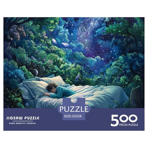 Stiller Wald Holzpuzzles Für Erwachsene 500 Teile Lernspiel Family Challenging Games Geburtstagsgeschenk Wohnkultur Stress Relief Toy 500pcs (52x38cm) von SHUNXIFQ