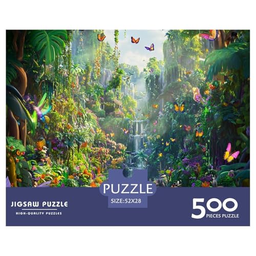Stiller Wald Holzpuzzless Erwachsene 500 Teile Educational Game Family Challenging Games Home Decor Geburtstagsgeschenk Stress Relief 500pcs (52x38cm) von SHUNXIFQ